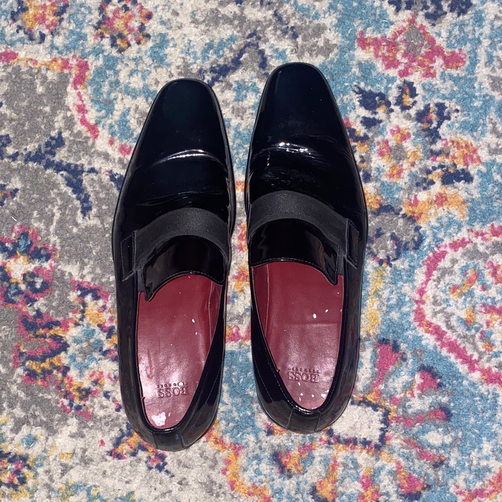 Hugo Boss Men's Black Patent Leather Loafers